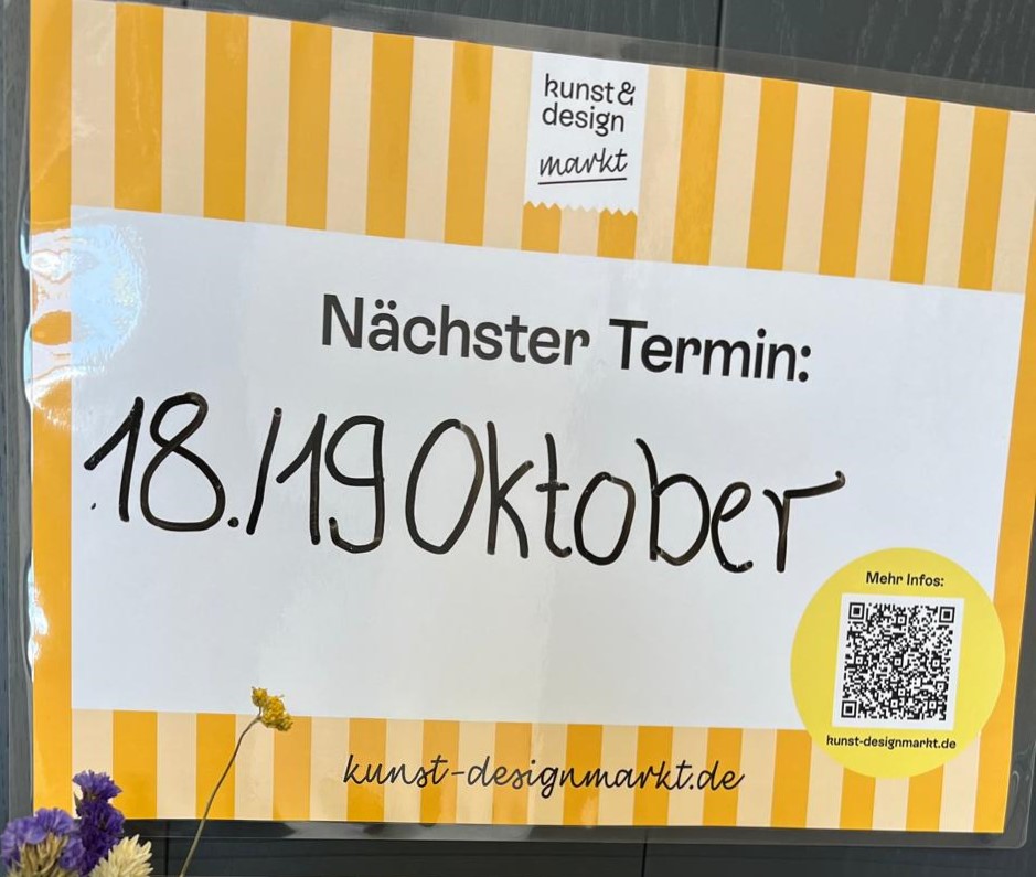 Kunst & Design Markt Im Wizemann Stuttgart Plakat mit Oktober 2025 Nächster Termin